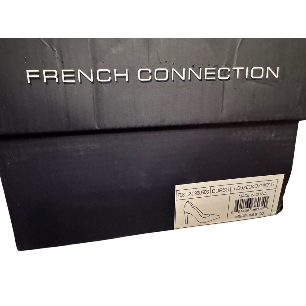 French Connection Burgundy Suede Stiletto Pumps - Picture 8 of 9
